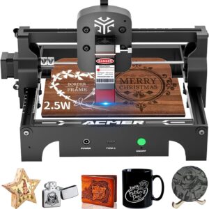 ACMER S1 Laser Engraver for Beginner Mini Laser Engraving Machine for Wood, Leather, Plastic, Laser Class4