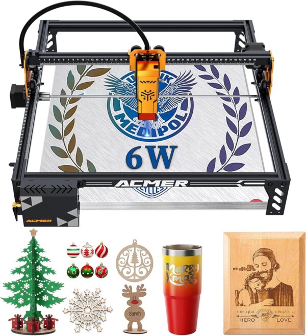 Laser Engraver for Beginner Laser Cutter 6000mW Engraving Machine for Wood Metal, Laser Class4